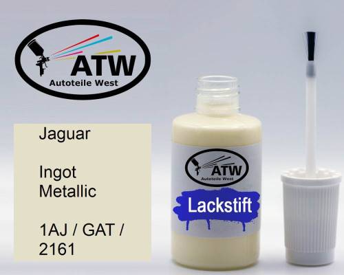 Jaguar, Ingot Metallic, 1AJ / GAT / 2161: 20ml Lackstift, von ATW Autoteile West.